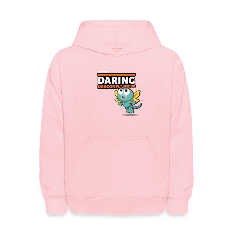 Daring Dragonfly Character Comfort Kids Hoodie - pink