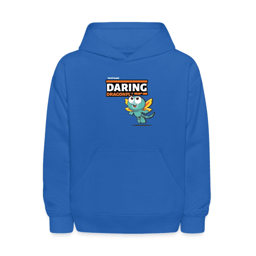 Daring Dragonfly Character Comfort Kids Hoodie - royal blue