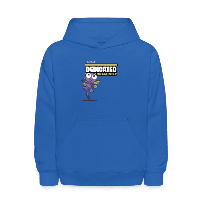 Dedicated Dragonfly Character Comfort Kids Hoodie - royal blue