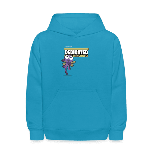 Dedicated Dragonfly Character Comfort Kids Hoodie - turquoise