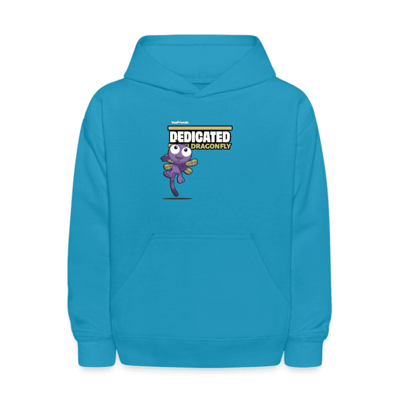 Dedicated Dragonfly Character Comfort Kids Hoodie - turquoise