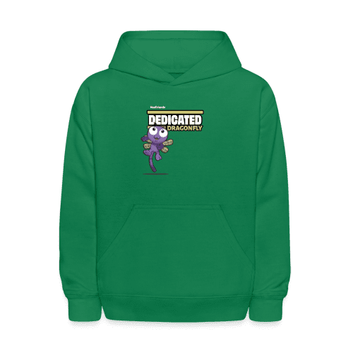 Dedicated Dragonfly Character Comfort Kids Hoodie - kelly green