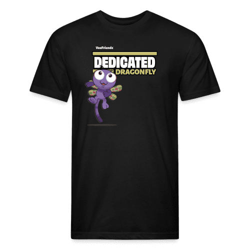 Dedicated Dragonfly Character Comfort Adult Tee - black