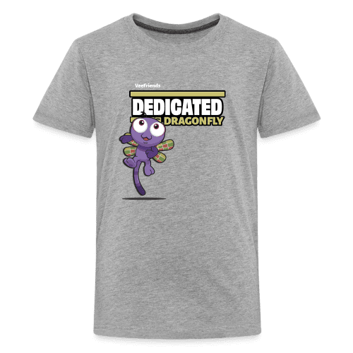 Dedicated Dragonfly Character Comfort Kids Tee - heather gray