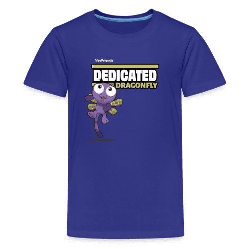 Dedicated Dragonfly Character Comfort Kids Tee - royal blue