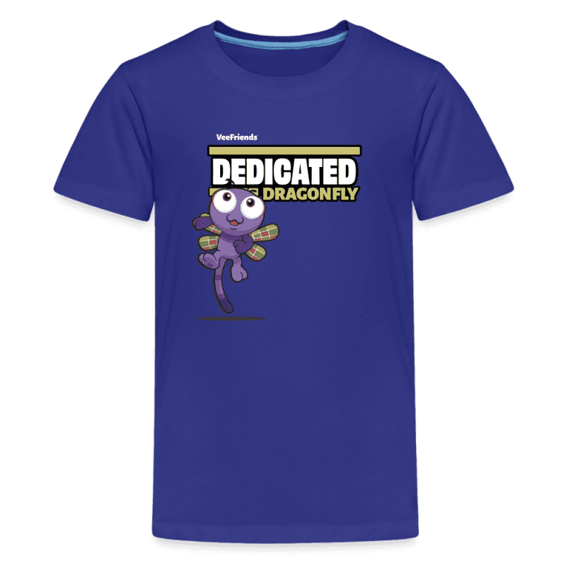 Dedicated Dragonfly Character Comfort Kids Tee - royal blue