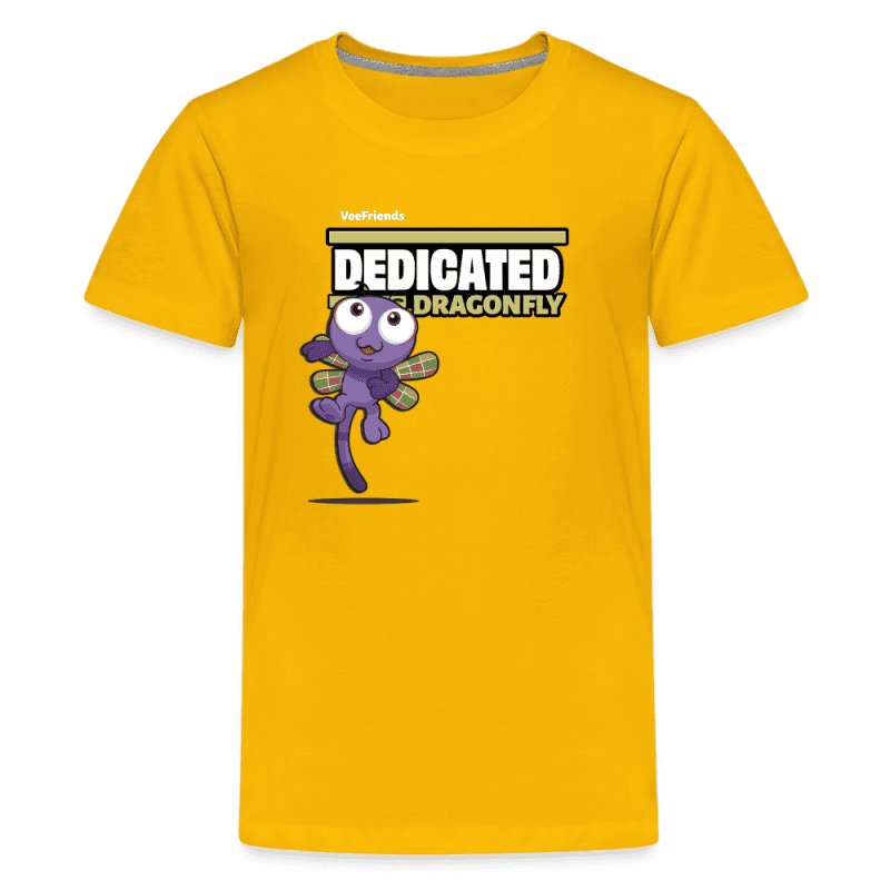 Dedicated Dragonfly Character Comfort Kids Tee - sun yellow