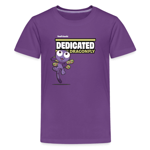 Dedicated Dragonfly Character Comfort Kids Tee - purple