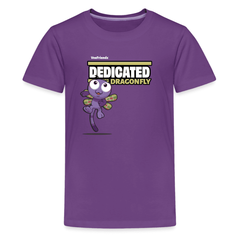 Dedicated Dragonfly Character Comfort Kids Tee - purple