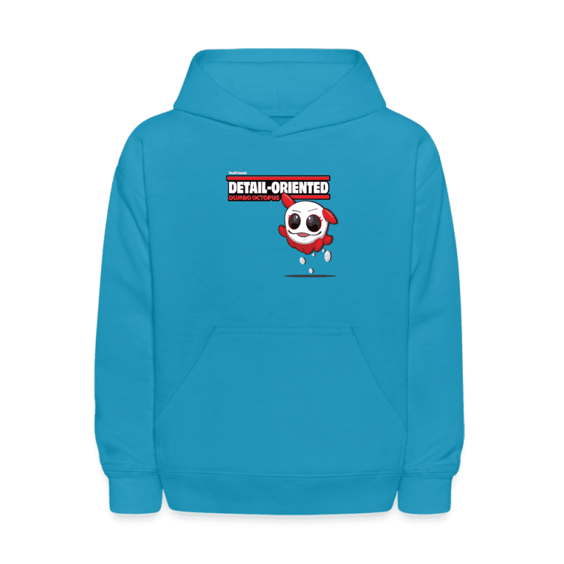 Detail-Oriented Dumbo Octopus Character Comfort Kids Hoodie - turquoise