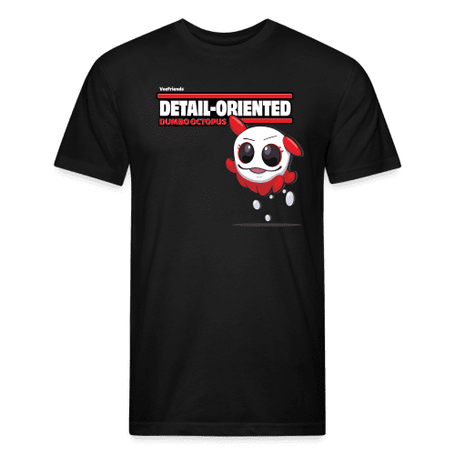 Detail-Oriented Dumbo Octopus Character Comfort Adult Tee - black