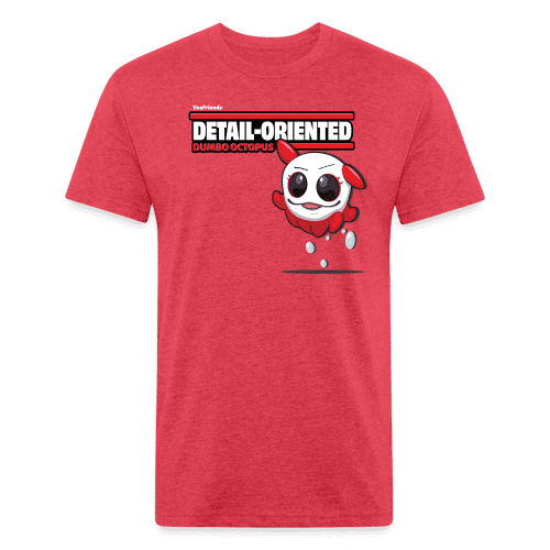 Detail-Oriented Dumbo Octopus Character Comfort Adult Tee - heather red