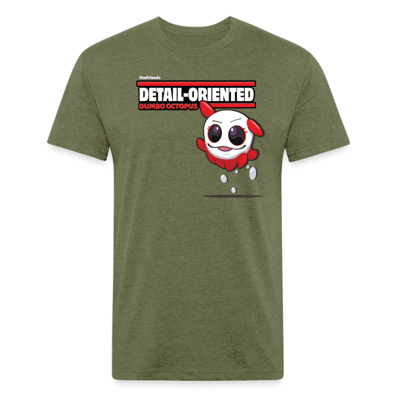 Detail-Oriented Dumbo Octopus Character Comfort Adult Tee - heather military green