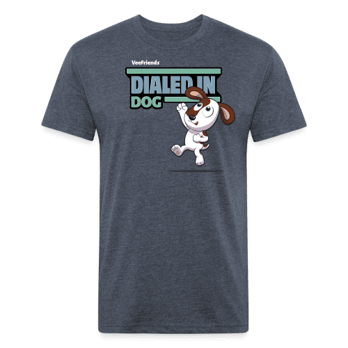 Dialed In Dog Character Comfort Adult Tee - heather navy