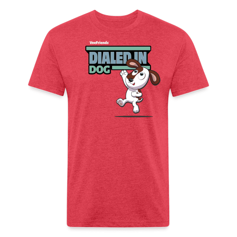 Dialed In Dog Character Comfort Adult Tee - heather red