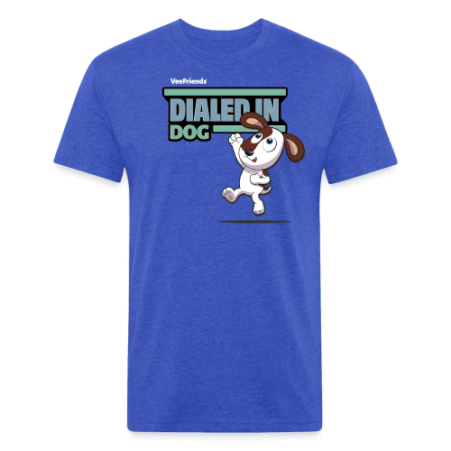 Dialed In Dog Character Comfort Adult Tee - heather royal