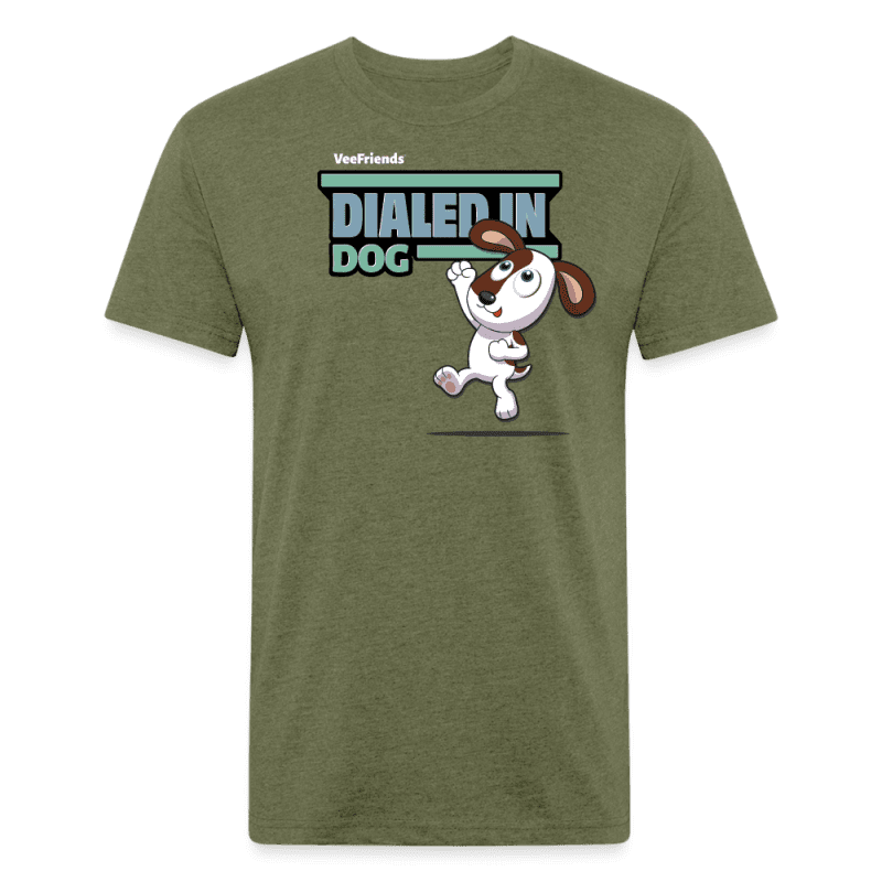 Dialed In Dog Character Comfort Adult Tee - heather military green