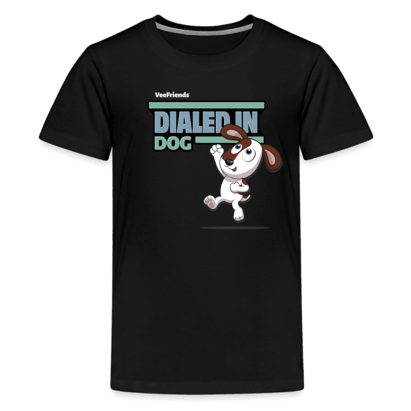 Dialed In Dog Character Comfort Kids Tee - black