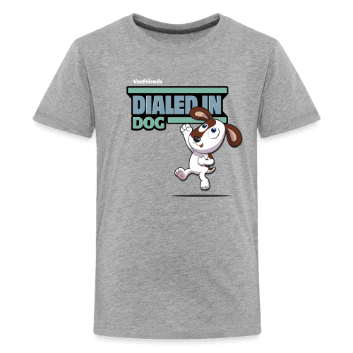 Dialed In Dog Character Comfort Kids Tee - heather gray