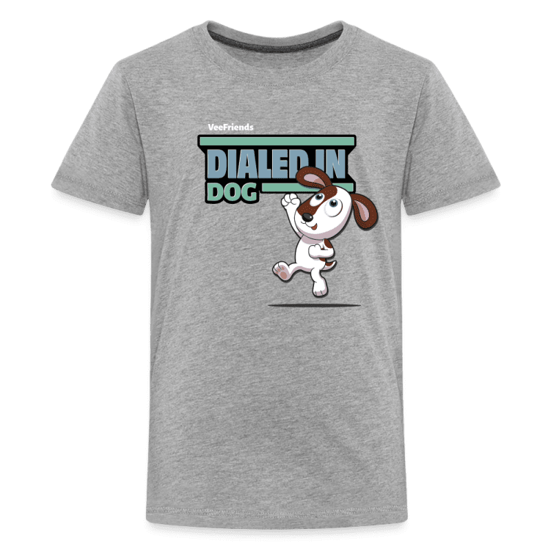 Dialed In Dog Character Comfort Kids Tee - heather gray