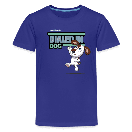 Dialed In Dog Character Comfort Kids Tee - royal blue