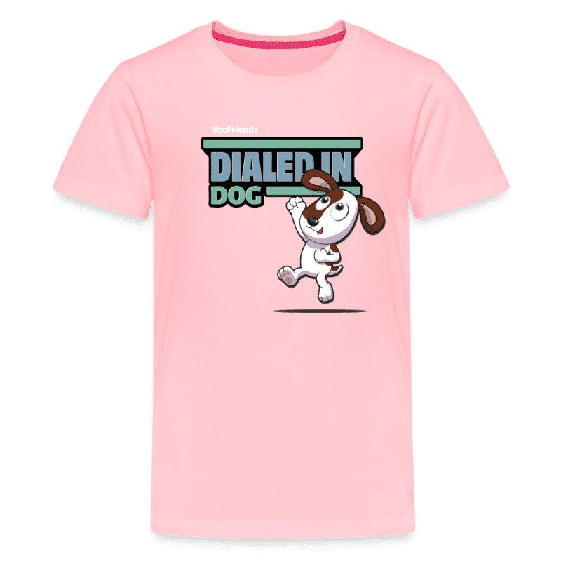 Dialed In Dog Character Comfort Kids Tee - pink