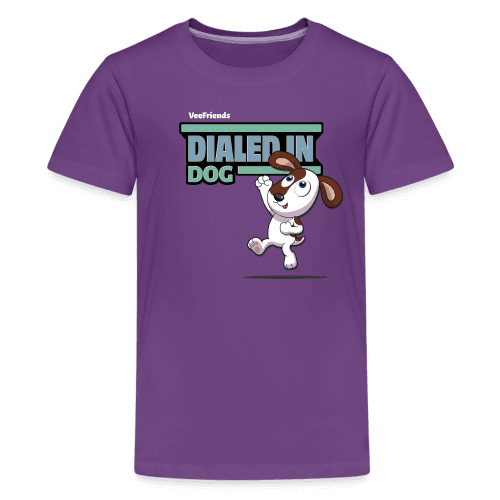 Dialed In Dog Character Comfort Kids Tee - purple