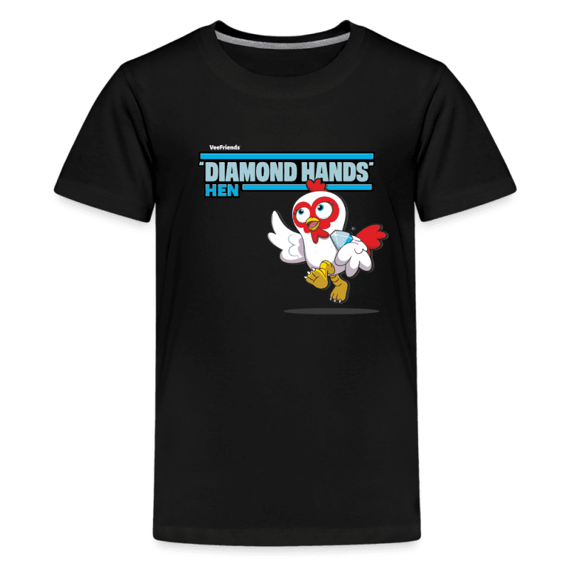 "Diamond Hands" Hen Character Comfort Kids Tee - black