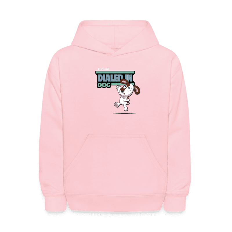 Dialed In Dog Character Comfort Kids Hoodie - pink