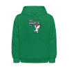 Dialed In Dog Character Comfort Kids Hoodie - kelly green