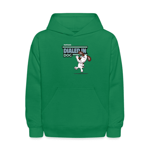 Dialed In Dog Character Comfort Kids Hoodie - kelly green