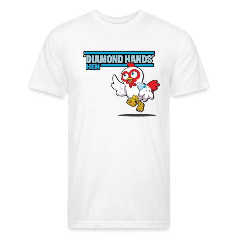 "Diamond Hands" Hen Character Comfort Adult Tee - white