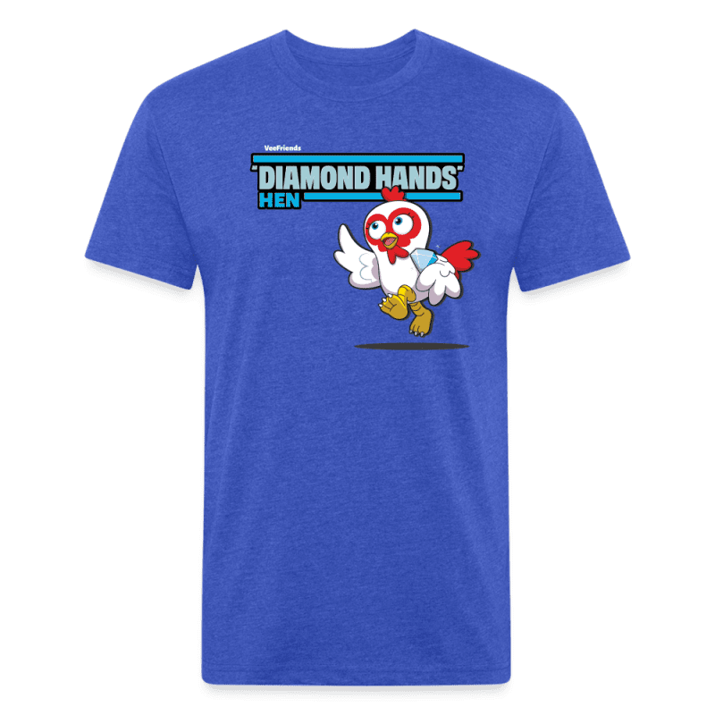 "Diamond Hands" Hen Character Comfort Adult Tee - heather royal