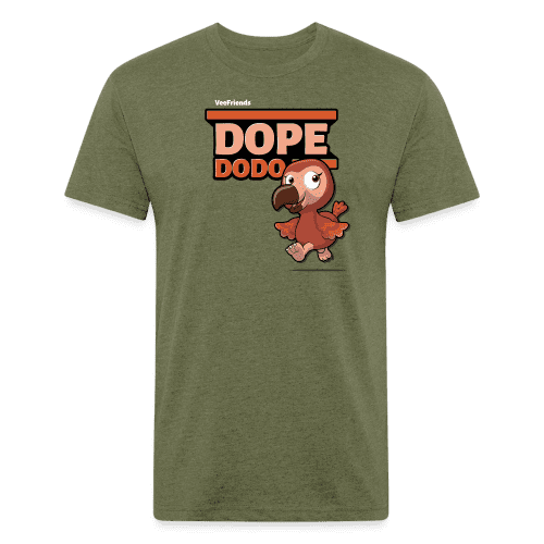 Dope Dodo Character Comfort Adult Tee - heather military green