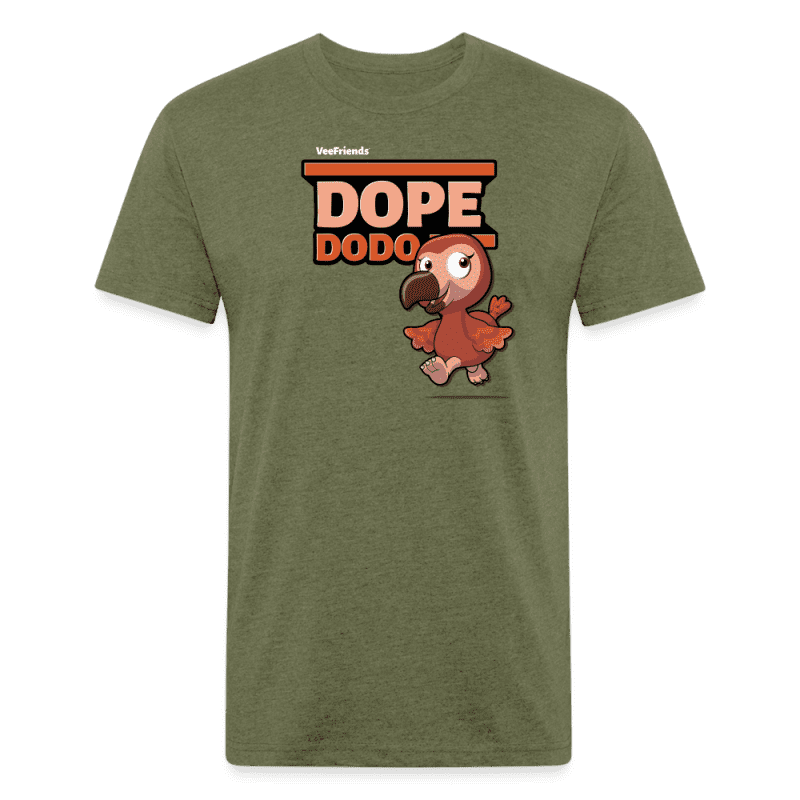 Dope Dodo Character Comfort Adult Tee - heather military green