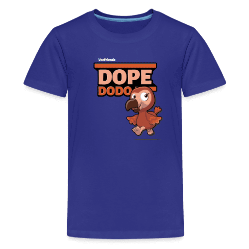 Dope Dodo Character Comfort Kids Tee - royal blue