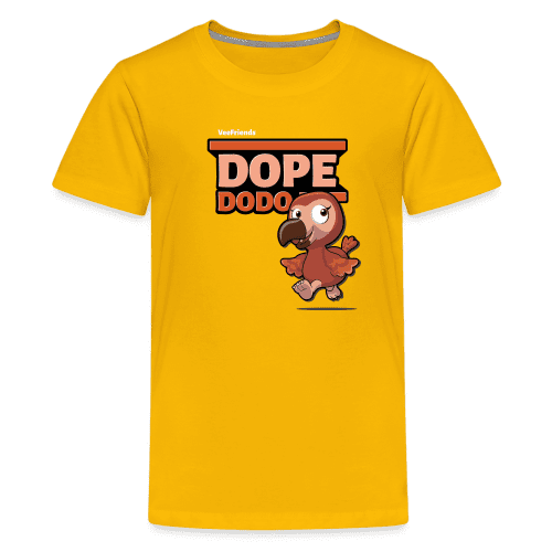 Dope Dodo Character Comfort Kids Tee - sun yellow