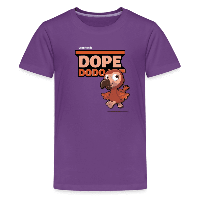 Dope Dodo Character Comfort Kids Tee - purple