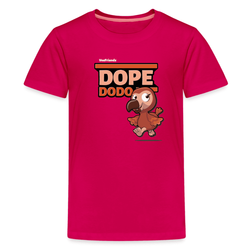 Dope Dodo Character Comfort Kids Tee - dark pink