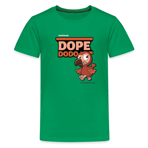 Dope Dodo Character Comfort Kids Tee - kelly green