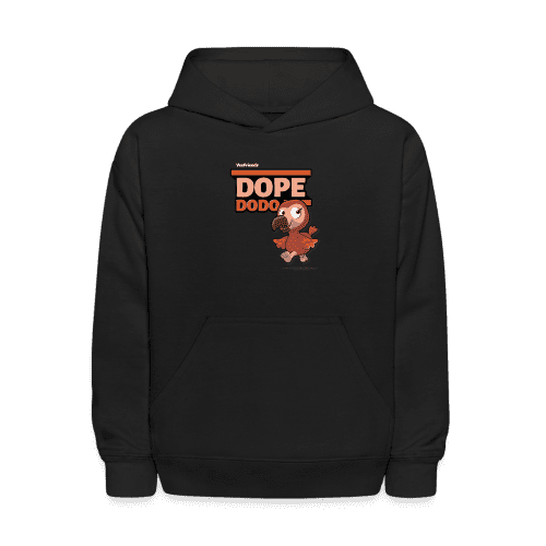 Dope Dodo Character Comfort Kids Hoodie - black