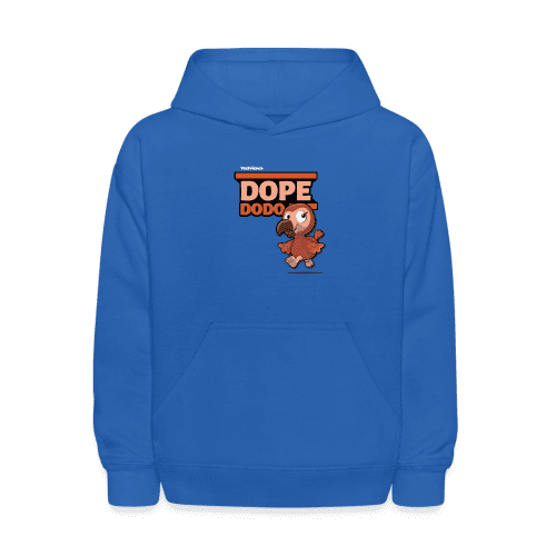 Dope Dodo Character Comfort Kids Hoodie - royal blue