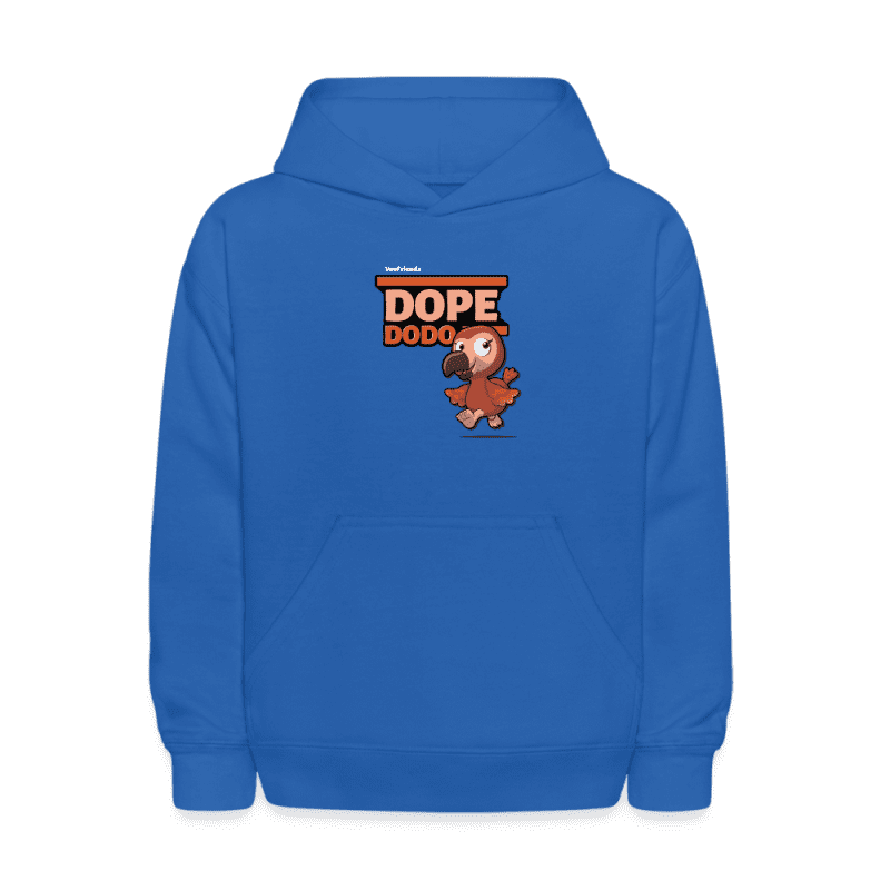 Dope Dodo Character Comfort Kids Hoodie - royal blue