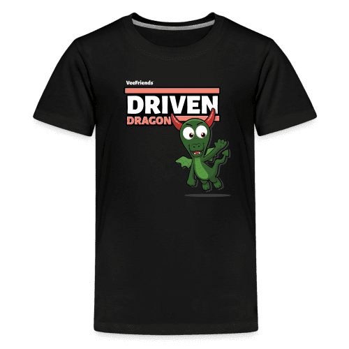 Driven Dragon Character Comfort Kids Tee - black