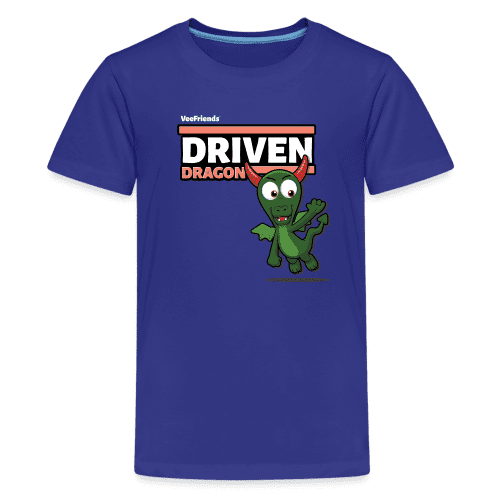 Driven Dragon Character Comfort Kids Tee - royal blue