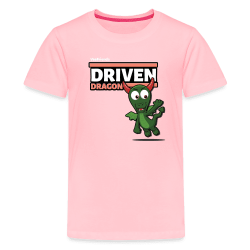 Driven Dragon Character Comfort Kids Tee - pink