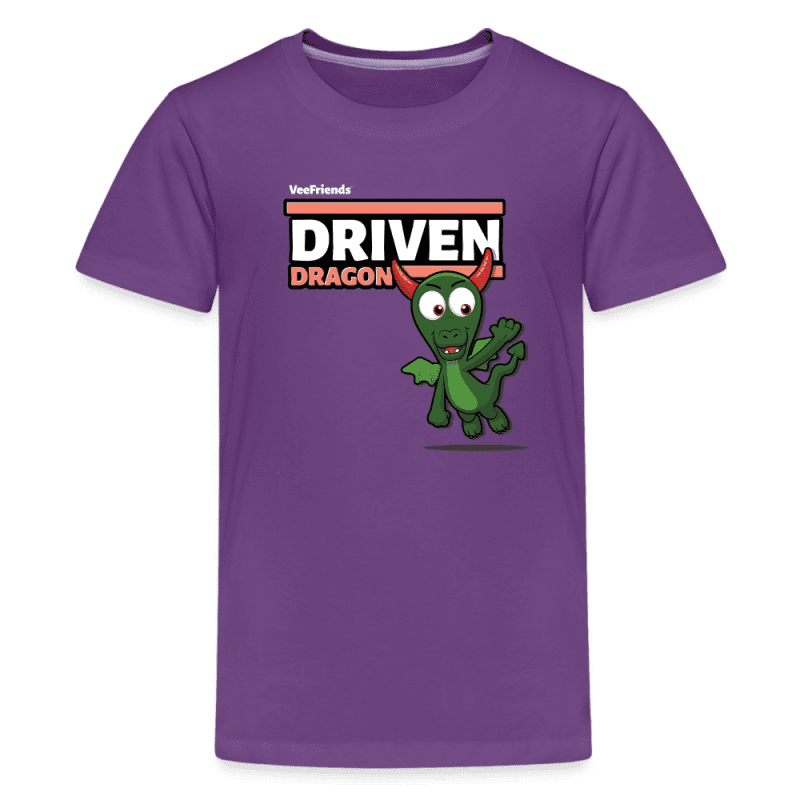 Driven Dragon Character Comfort Kids Tee - purple