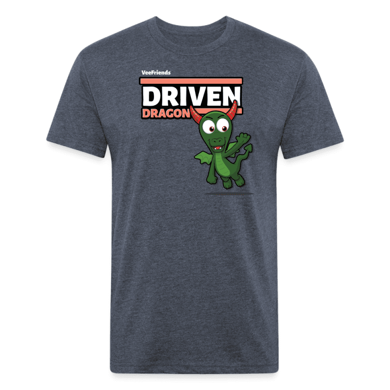 Driven Dragon Character Comfort Adult Tee - heather navy