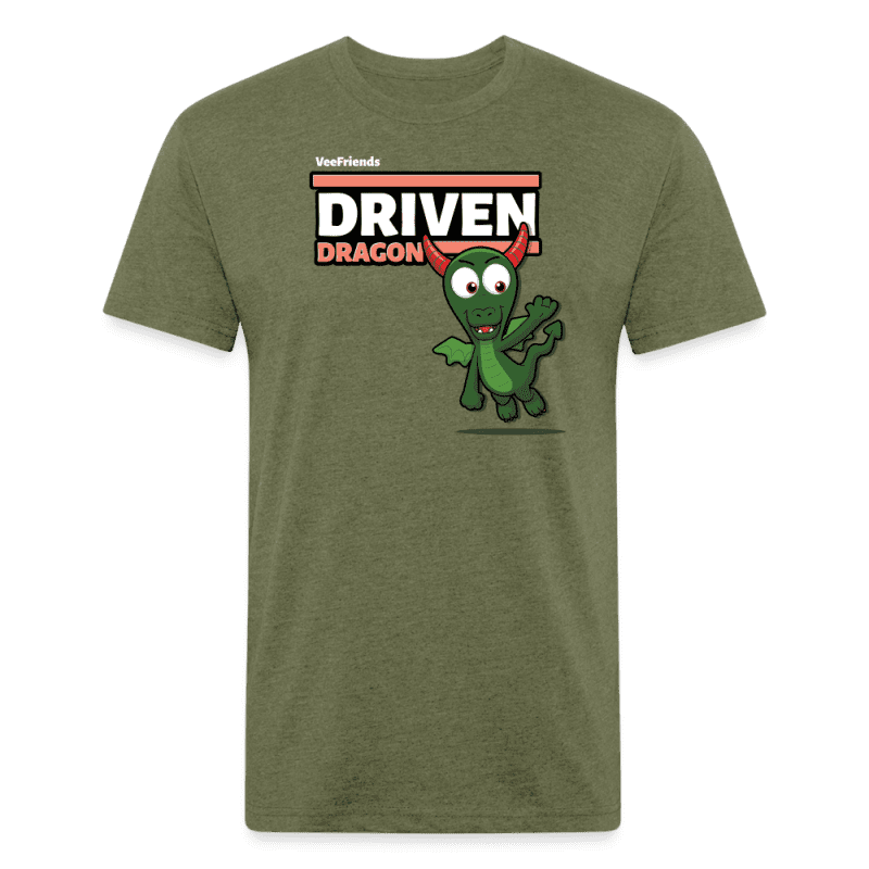 Driven Dragon Character Comfort Adult Tee - heather military green