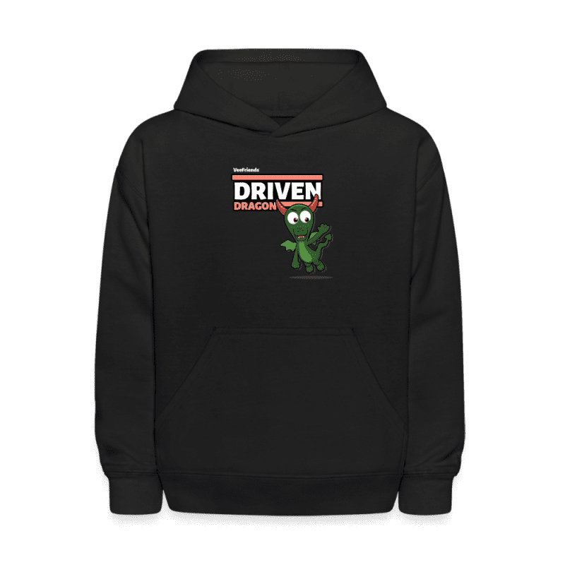 Driven Dragon Character Comfort Kids Hoodie - black